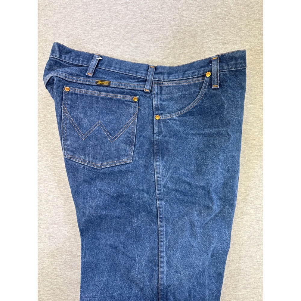 Wrangler 13MWZ Cowboy Cut Jeans Mens 42x30 Indigo Blue Straight Leg Made in USA
